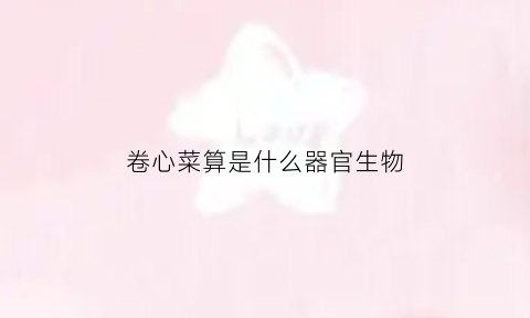 卷心菜算是什么器官生物(卷心菜的科属)