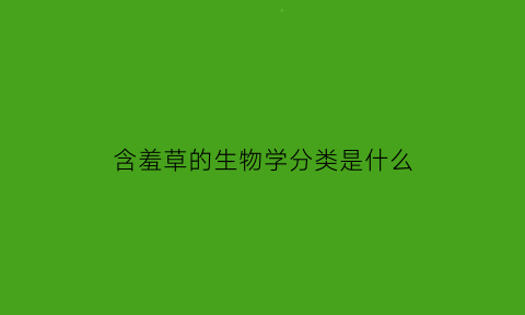 含羞草的生物学分类是什么(含羞草的生物特征是什么)