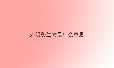 外阴赘生物是什么意思