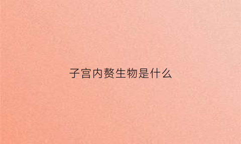 子宫内赘生物是什么(子宫内赘生物是什么东西)