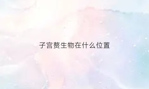 子宫赘生物在什么位置(子宫赘生物癌变的几率大吗)