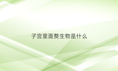 子宫里面赘生物是什么(子宫里面赘生物是什么东西)
