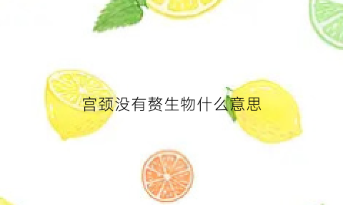 宫颈没有赘生物什么意思(宫颈赘生物不是息肉会是什么)