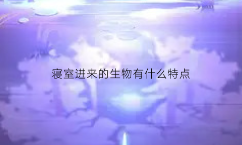 寝室进来的生物有什么特点(进入宿舍)