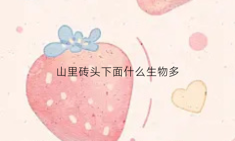 山里砖头下面什么生物多(泥土下有砖头怎么种树)