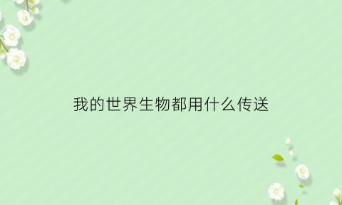 我的世界生物都用什么传送(我的世界传送生物群系)