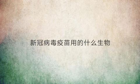 新冠病毒疫苗用的什么生物(新冠疫苗用的是什么病毒)