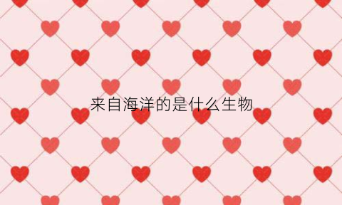 来自海洋的是什么生物(来自海洋的食物)