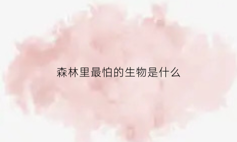 森林里最怕的生物是什么(森林里有什么可怕的植物)