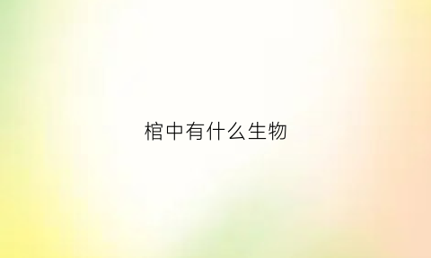 棺中有什么生物(棺中有生是什么意思)