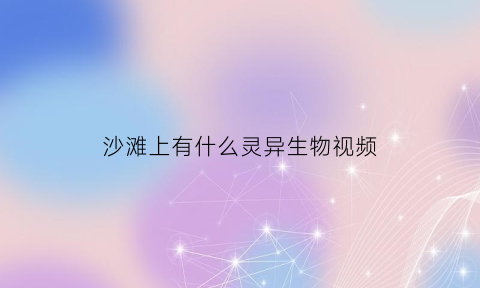 沙滩上有什么灵异生物视频