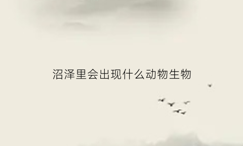 沼泽里会出现什么动物生物