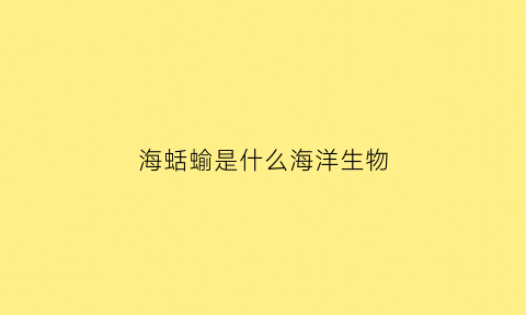 海蛞蝓是什么海洋生物(海螵蛸又叫什么名字)