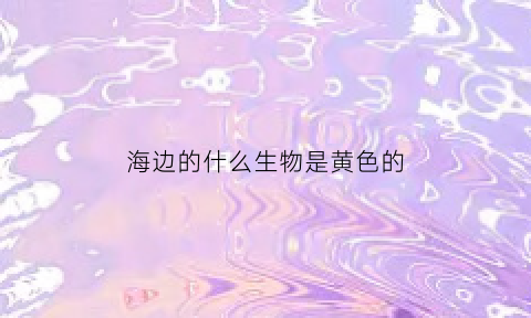 海边的什么生物是黄色的(海边有什么生物)