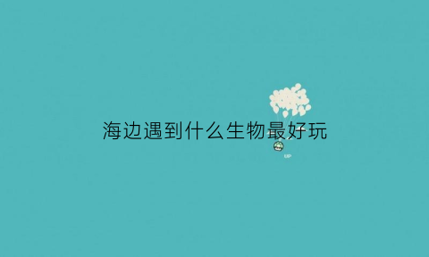 海边遇到什么生物最好玩(海边上有什么动物)