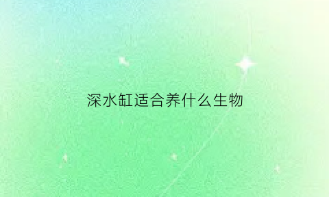 深水缸适合养什么生物(深缸养什么水草)