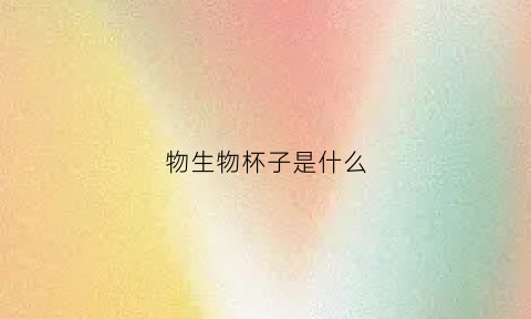 物生物杯子是什么(物生物的杯子怎么样)