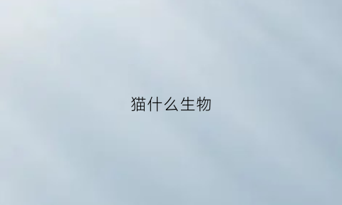 猫什么生物(猫咪这种生物无论你是贫穷或富有它都看不起你)