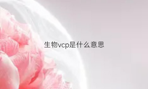 生物vcp是什么意思(生物cp是什么意思)