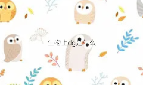 生物上dg是什么