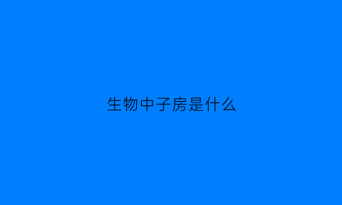 生物中子房是什么(子房在植物体结构层次上属于什么)