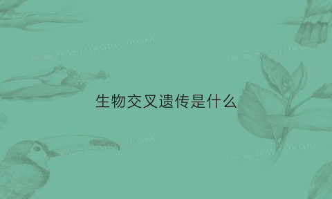 生物交叉遗传是什么(生物交叉互换是什么)