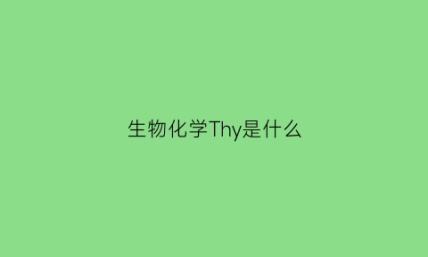 生物化学Thy是什么