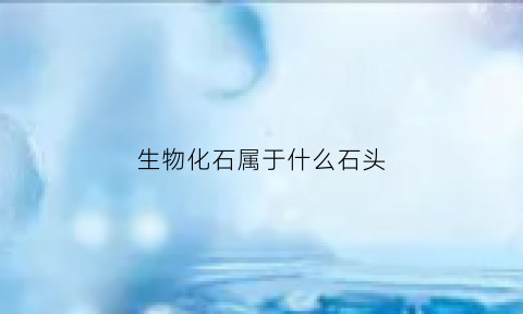 生物化石属于什么石头(生物化石和化石的区别)