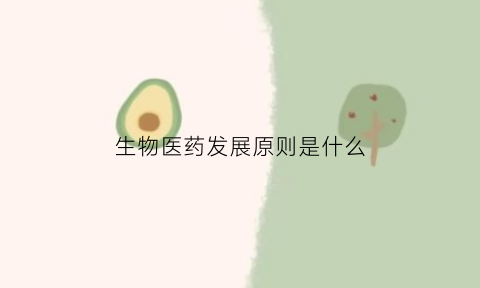 生物医药发展原则是什么