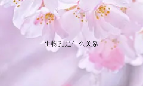 生物孔是什么关系(生物瞳孔图片)