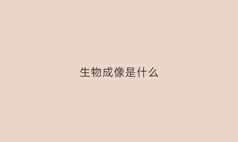 生物成像是什么(生物成像是什么意思)