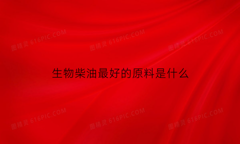 生物柴油最好的原料是什么(生物柴油最好的原料是什么呢)