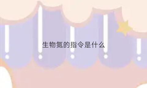 生物氮的指令是什么