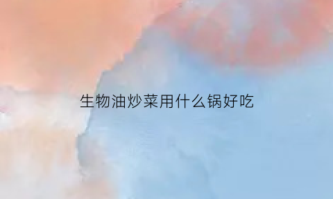生物油炒菜用什么锅好吃(生物油炒菜用什么锅好吃一点)