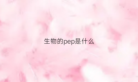 生物的pep是什么