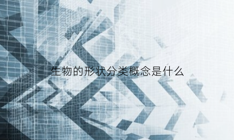 生物的形状分类概念是什么(生物的形状分类概念是什么呢)