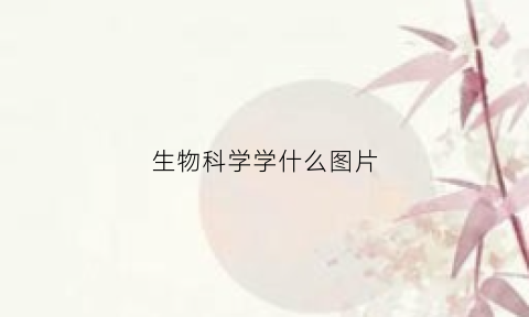 生物科学学什么图片(生物科学都学些什么)