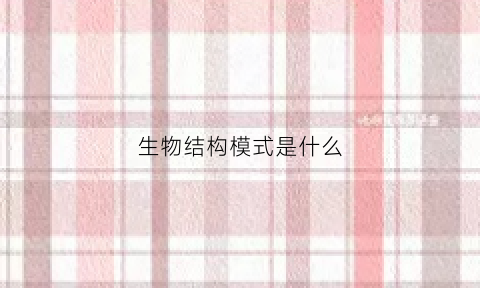 生物结构模式是什么(生物结构模式图)