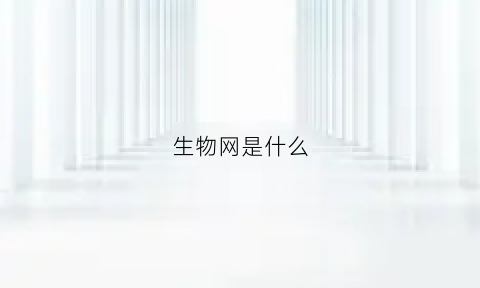 生物网是什么