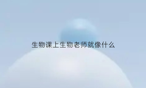 生物课上生物老师就像什么