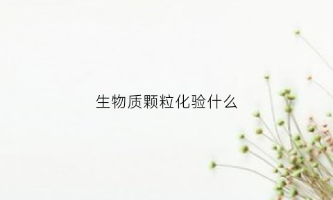 生物质颗粒化验什么(生物颗粒检测)