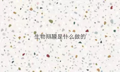 生物辩膜是什么做的(生物膜是什么东西)