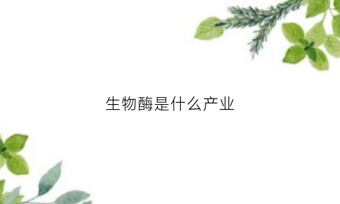 生物酶是什么产业(生物酶是什么产业的)