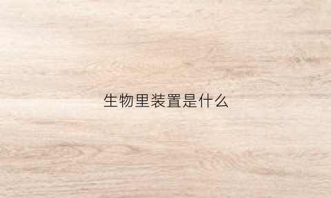 生物里装置是什么(生物实验装置图怎么画)