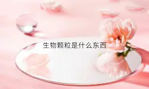 生物颗粒是什么东西(生物颗粒是做什么用的)