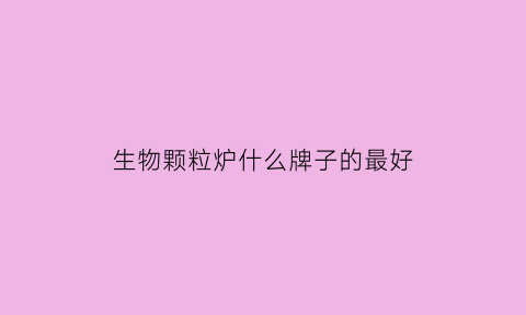 生物颗粒炉什么牌子的最好(生物颗粒炉子好用吗)