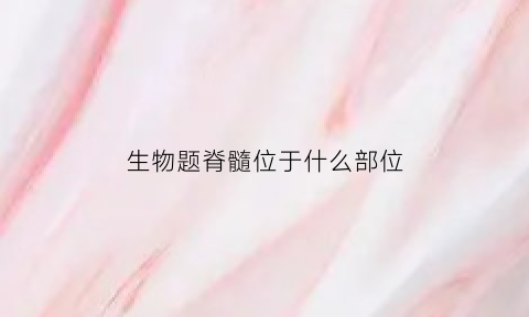 生物题脊髓位于什么部位(高中生物脊髓的功能)