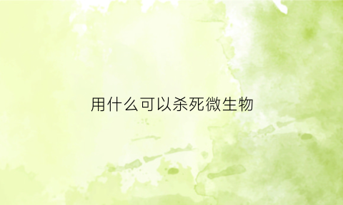 用什么可以杀死微生物(能够杀死微生物的物理或化学方式包括杀死其孢子)
