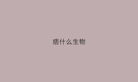 痞什么生物(痞是什么样的)