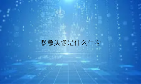紧急头像是什么生物(紧急头像是什么生物图片)